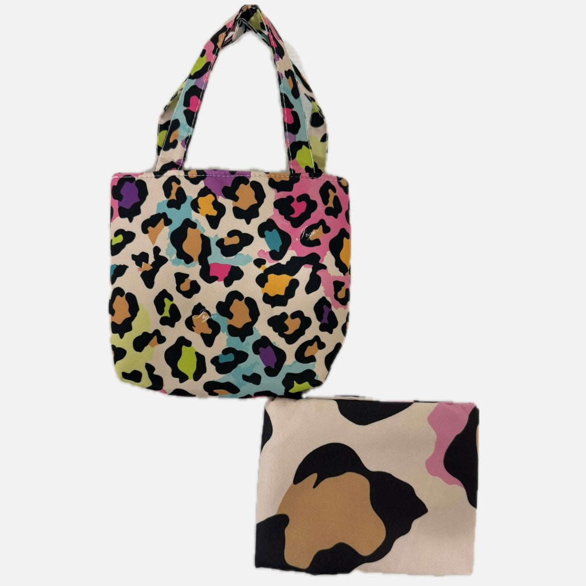 Pochette mare Happy con telo stampato in microfibra
