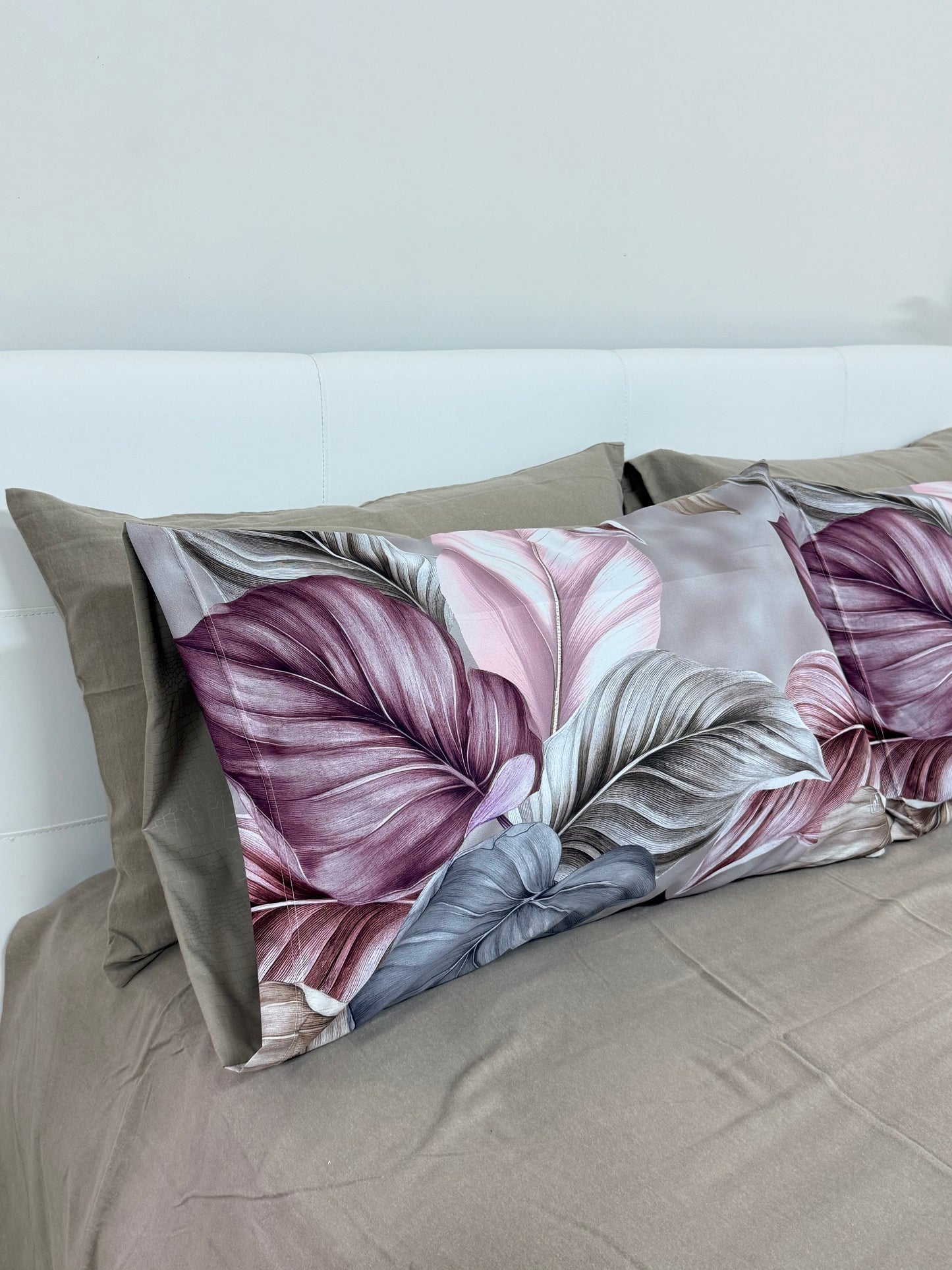 Lenzuola in flanella Romantic leaves