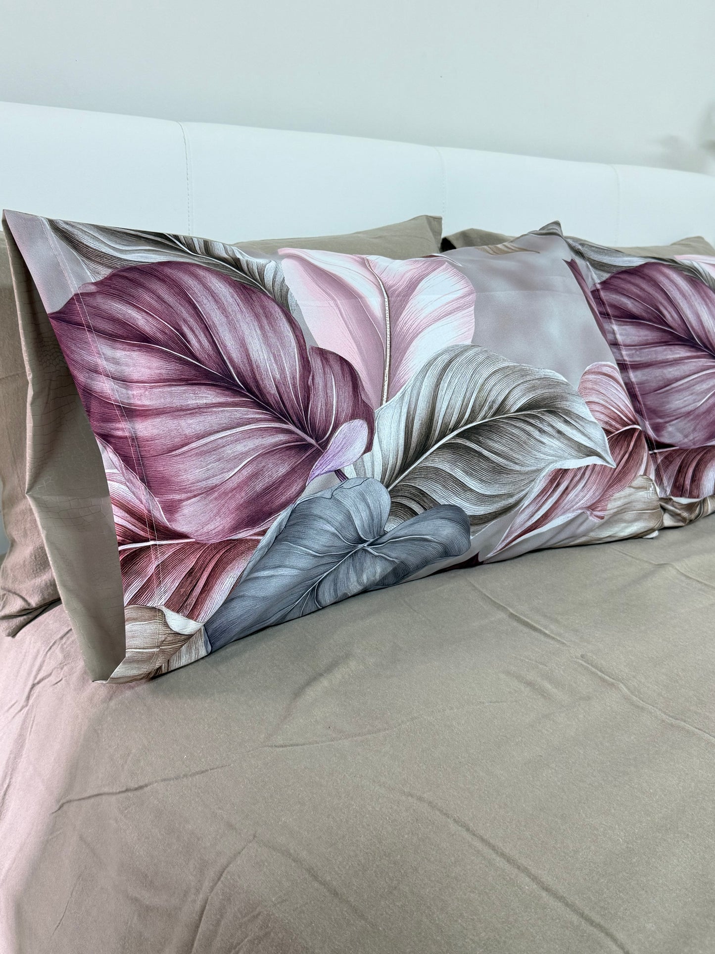 Lenzuola in flanella Romantic leaves