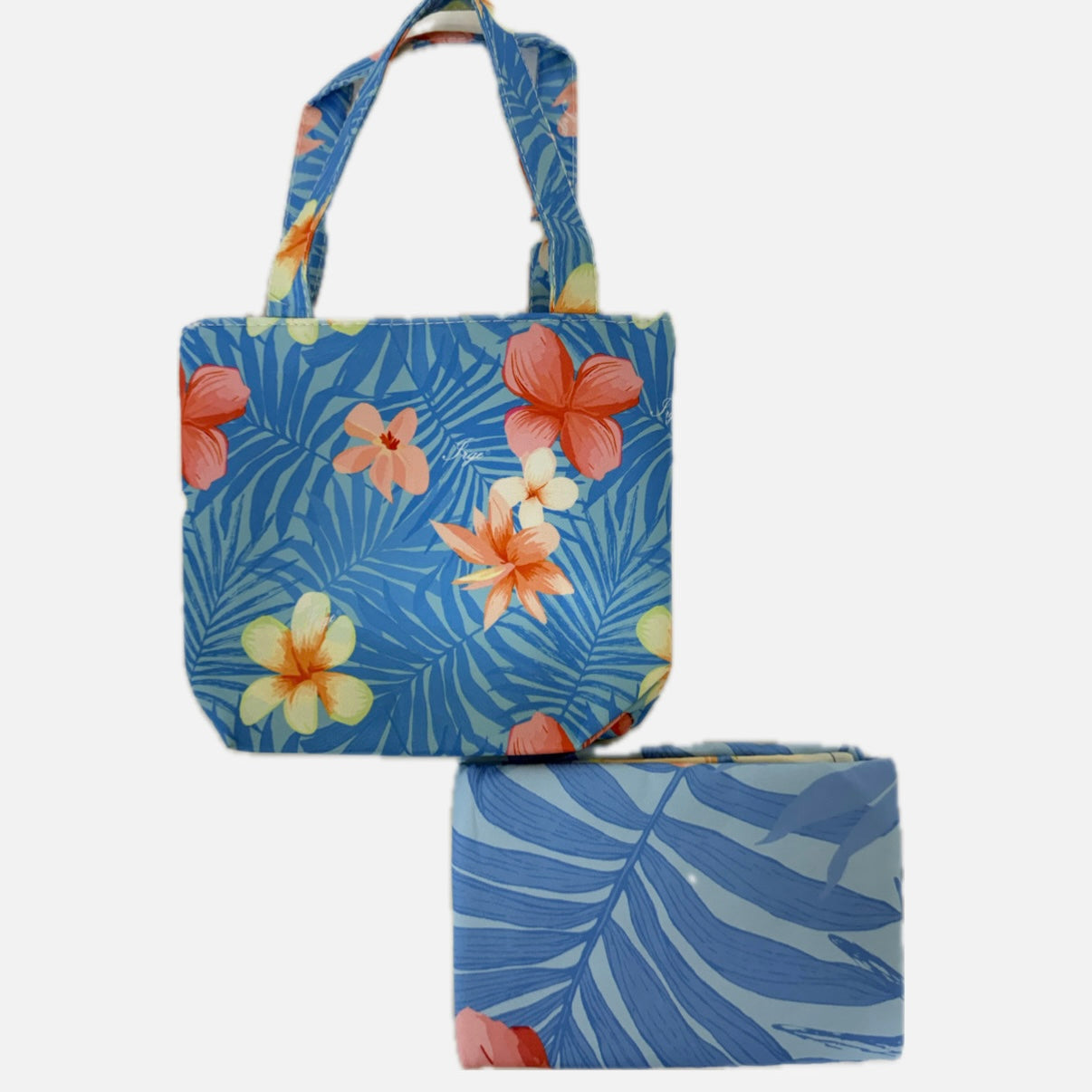 Pochette mare Happy con telo stampato in microfibra