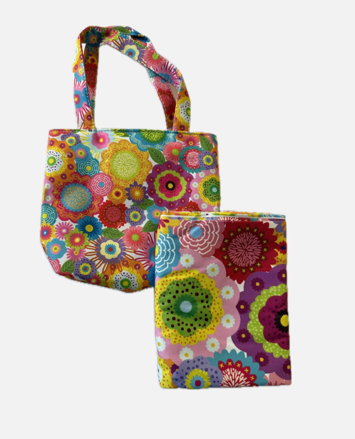 Pochette mare Happy con telo stampato in microfibra