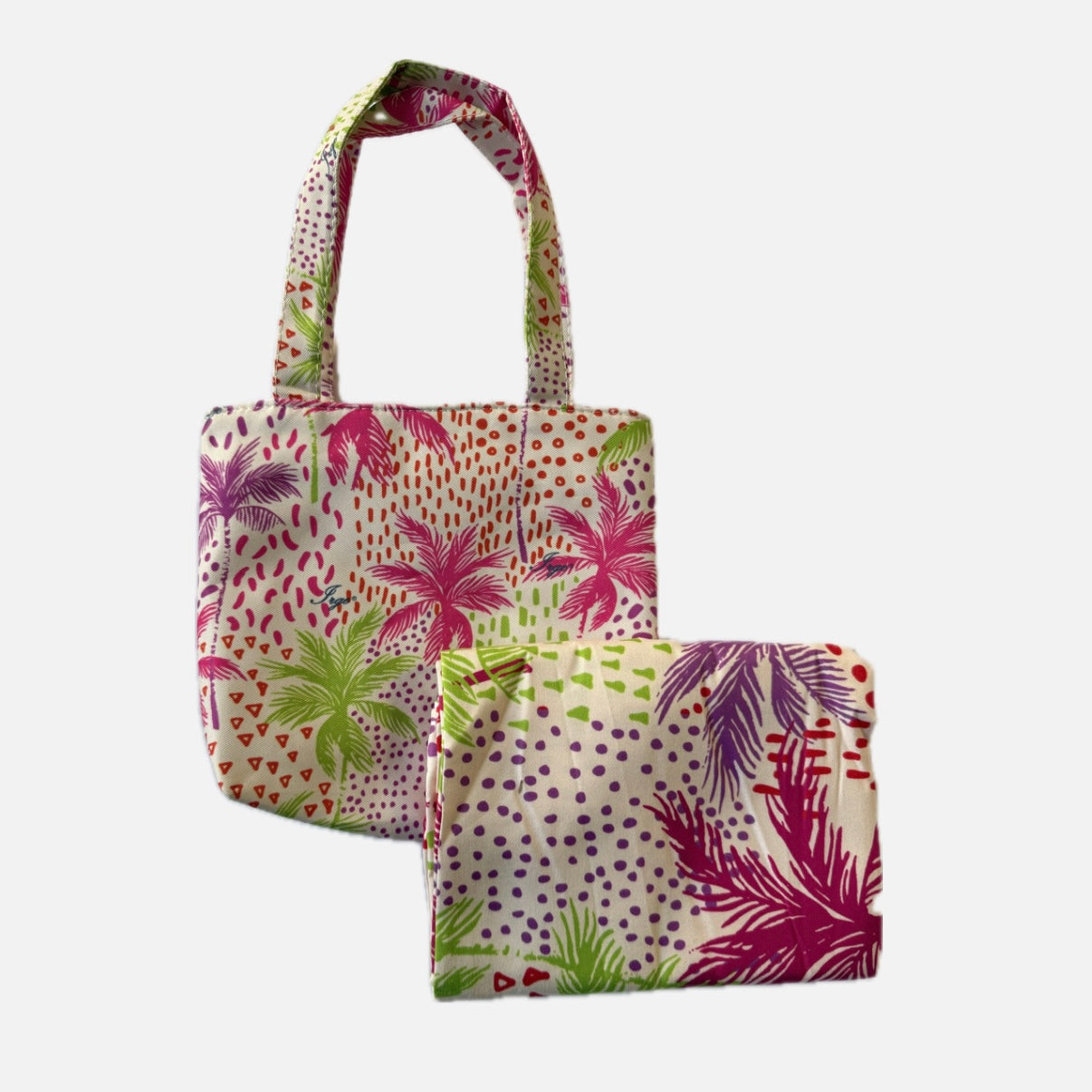 Pochette mare Happy con telo stampato in microfibra