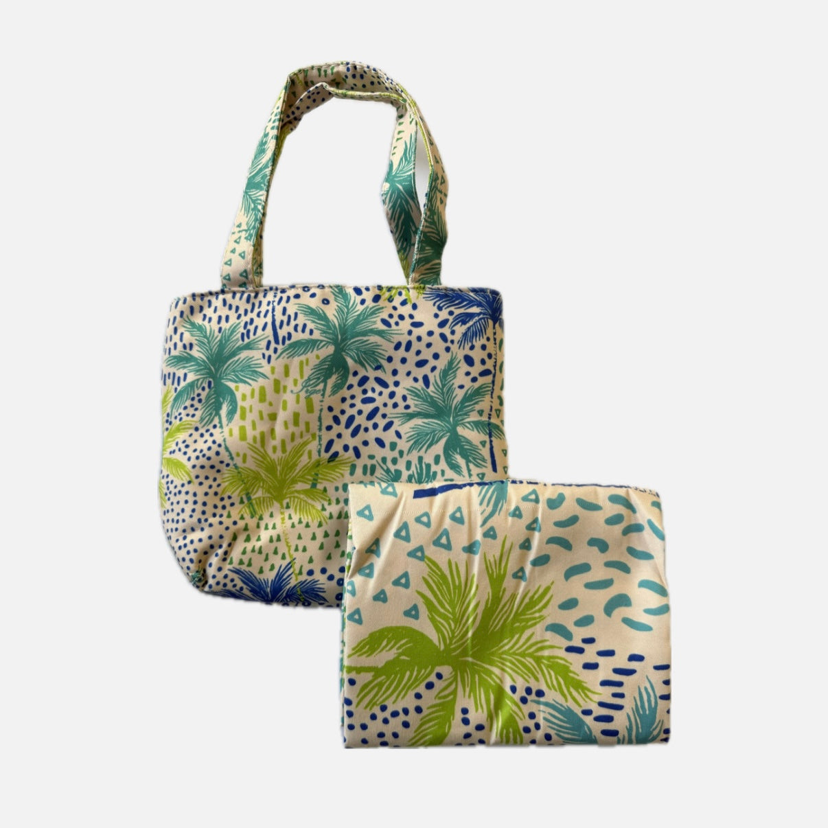 Pochette mare Happy con telo stampato in microfibra