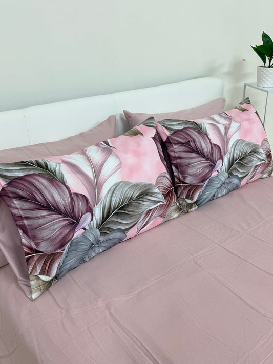 Lenzuola in flanella Romantic leaves