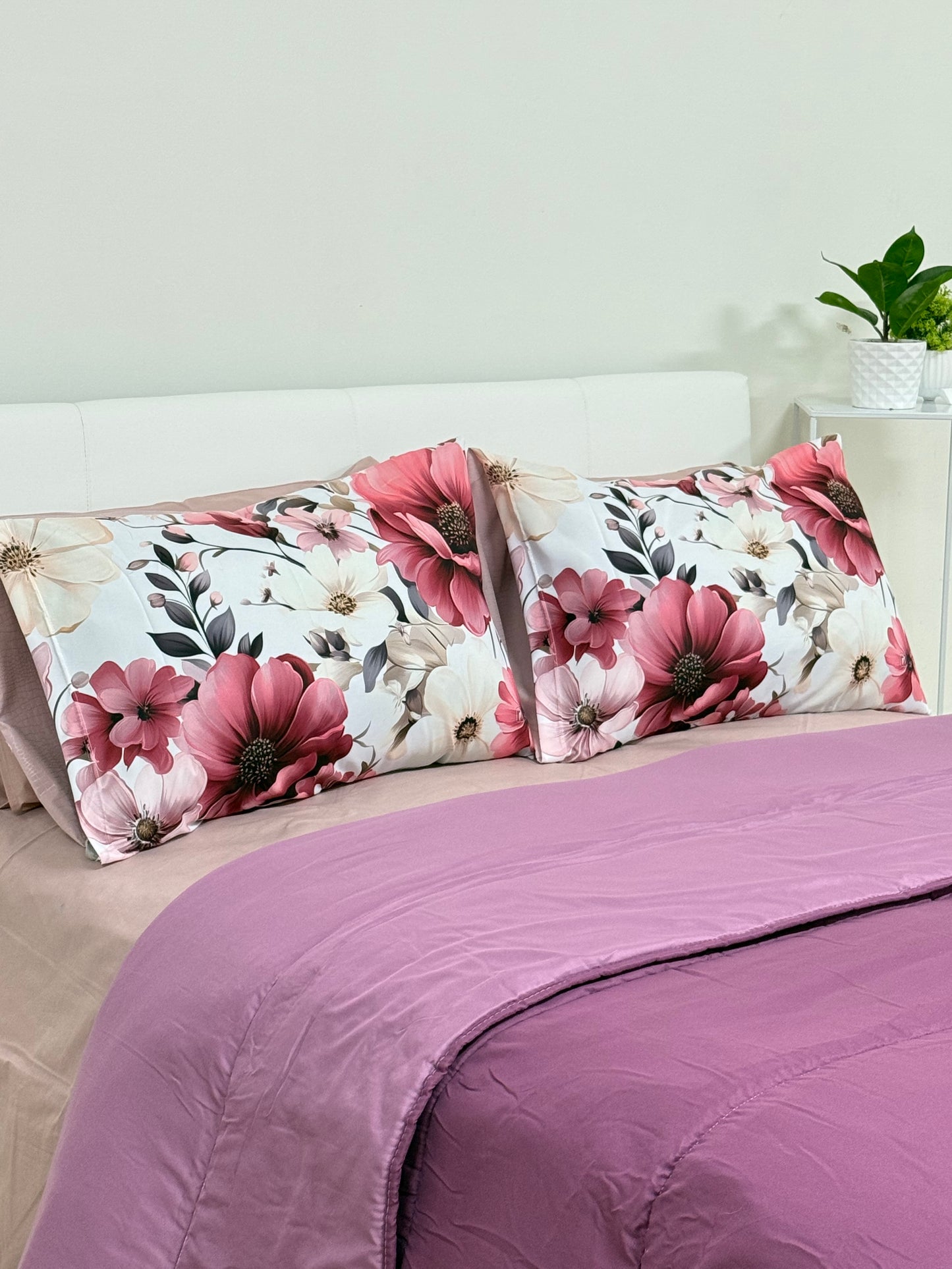 Lenzuola con 4 federe fiori